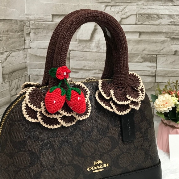 👜2Pcs🌺 MINI SIERRA SATCHEL&CROCHET HANDLE COVERS - Picture 7 of 8